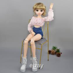 Yutotue 1/3 BJD Doll Toy 24 inch Girl Doll Fashion Clothes Shoes Changeable Wigs