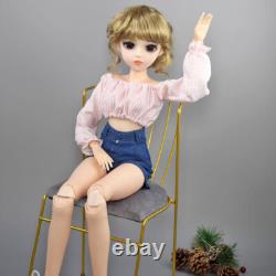 Yutotue 1/3 BJD Doll Toy 24 inch Girl Doll Fashion Clothes Shoes Changeable Wigs