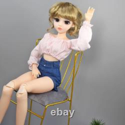 Yutotue 1/3 BJD Doll Toy 24 inch Girl Doll Fashion Clothes Shoes Changeable Wigs