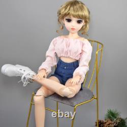 Yutotue 1/3 BJD Doll Toy 24 inch Girl Doll Fashion Clothes Shoes Changeable Wigs