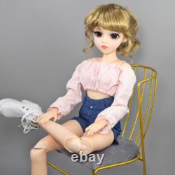 Yutotue 1/3 BJD Doll Toy 24 inch Girl Doll Fashion Clothes Shoes Changeable Wigs