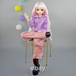 Yutotue 60cm Girl Doll Toy with Clothes Pants Shoes Set Eyes Changeable BJD Doll